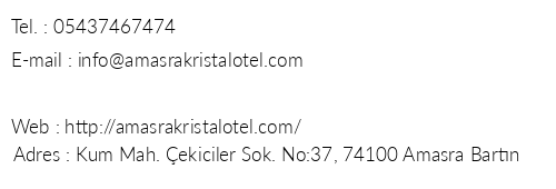 Kristal Butik Otel telefon numaralar, faks, e-mail, posta adresi ve iletiim bilgileri